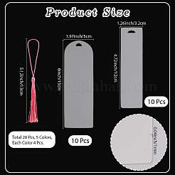 20шт прозрачные пустые акриловые наборы закладок DIY-CP0012-45