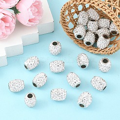 20 шт. европейские бусины ручной работы из полимерной глины со стразами CPDL-YW0001-03