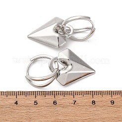 Orecchini a cerchio in ottone a cuore&nbsp;EJEW-D322-12P-02