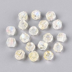 Perles de verre peintes par pulvérisation transparent&nbsp;X1-EGLA-N018-4mm-10
