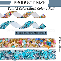2 стиль смоляные стразы кристаллы бисерная отделка DIY-CY0002-11B