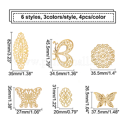 72 шт. 18-х стилевая латунная филигранная фурнитура&nbsp;FIND-CA0002-66