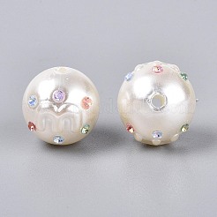 Абс пластмасса имитация жемчужина круглые бусины&nbsp;SACR-T017-76A