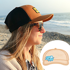 3 шт. 3-х цветные шаблоны шляп из МДФ&nbsp;DIY-CN0003-35