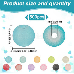 5 пакетик прозрачных матовых стеклянных бусин GLAA-HY0001-36B