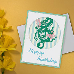 Stencil per fustelle in acciaio al carbonio con note musicali&nbsp;DIY-WH0309-1330