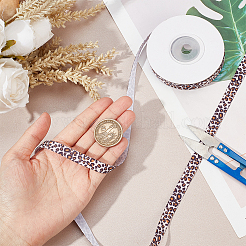 Ленты из полиэстера с леопардовым принтом длиной 10 ярд. SRIB-WH0011-151