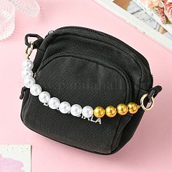 Пластиковые удлинительные цепочки для сумок с бусинами из искусственного жемчуга&nbsp;FIND-CJ00003