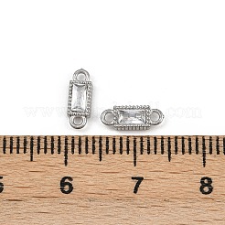 304 нержавеющая сталь паве прозрачный кубический цирконий прямоугольные звенья соединительные подвески&nbsp;STAS-F322-13P