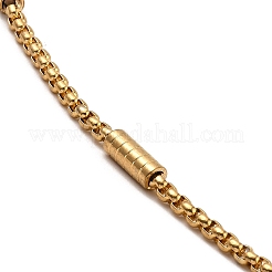 PVD-Vakuumbeschichtung 304 Edelstahlsäulen-Gliederkette&nbsp;NJEW-K254-05G
