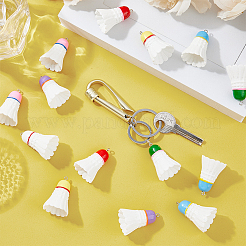 28 шт. 7-х цветные подвески из непрозрачной смолы в виде спортивных мячей RESI-FH0001-58