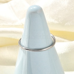 女性用304ステンレススチールオープンカフリング  ステンレス鋼色  1.2mm  usサイズ7 1/4(17.5mm)&nbsp;RJEW-F170-03P-04