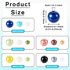 150 г 5 цвета бусины из абс-пластика с имитацией жемчуга&nbsp;KY-TA0001-44A