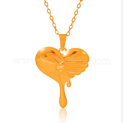 Женские ожерелья с подвеской в виде кровоточащего сердца из нержавеющей стали 304&nbsp;MY3477-2