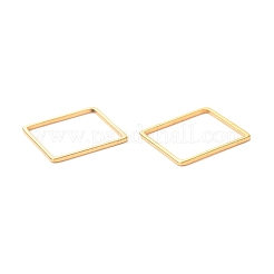 201 ステンレススチールリンクリング  正方形  ゴールドカラー  15.5x15.5x1mm&nbsp;LS-STAS-C030-08B-G