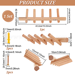 Крючок-вешалка из бука AJEW-WH0596-005