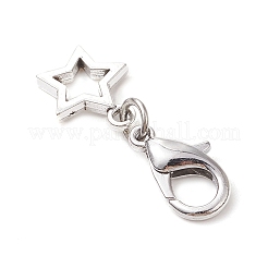 10 breloque pour chaussures en alliage en forme d'étoile&nbsp;HJEW-JM02876