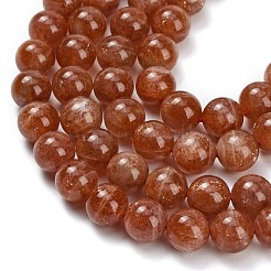 Натуральный Sunstone бисер пряди G-L631-A04-10mm