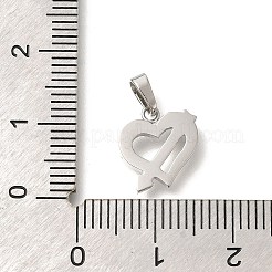304ステンレススチールマイクロパヴェキュービックジルコニアペンダント  ハートチャーム  ステンレス鋼色  11x10.5x2mm  穴：4.5mm&nbsp;STAS-H228-05P