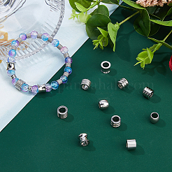 Dicosmeti 36шт 6 стиля 304 нержавеющая сталь европейские бусины STAS-DC0017-26