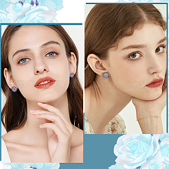 80 шт. 4 плоских круглых оправы для сережек из нержавеющей стали 304 STAS-SP0001-60