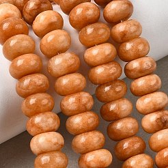 Gefärbt natürlichen weißen Jade Perlen Stränge&nbsp;G-G107-A34-01