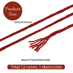 6-слойная полиэфирная нить для вышивания OCOR-WH20074-01A-09