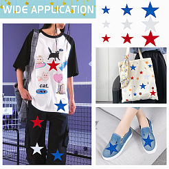 1 коробка звезд компьютерная вышивка полиэстер ткань термоприклеиваемые/пришивные нашивки&nbsp;AJEW-FG0004-97