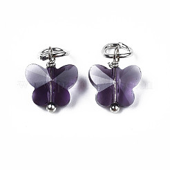 Breloques en verre transparent à facettes&nbsp;GLAA-T024-06A