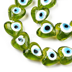 Heart evil eye Glasperle Litzen&nbsp;LAMP-R119-05