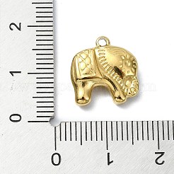 イオンプレーティング（IP）304ステンレスペンダント  18KGP本金メッキ  象  14x13.5x5mm  穴：1.6mm&nbsp;STAS-B058-21G-01