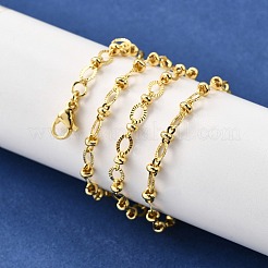 Ожерелья из латунных цепочек с овальными и рондельными звеньями&nbsp;NJEW-M108-32G