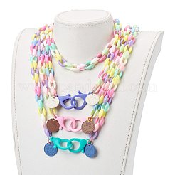 Персонализированные ожерелья-цепочки из акрила NJEW-JN03352