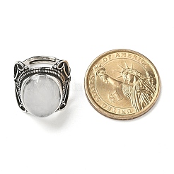 Регулируемые кольца из натурального кристалла кварца RJEW-I108-02AS-14