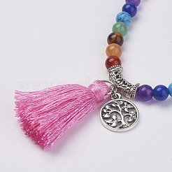 Природных драгоценных камней бисера ожерелья&nbsp;LS-NJEW-F147-B07