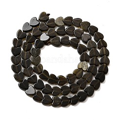 Естественный золотистый отлив обсидиан бисер пряди G-A272-A01-33A