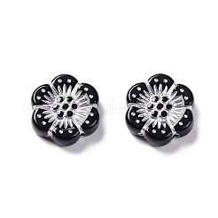 Черные непрозрачные акриловые бусины OACR-G016-32B