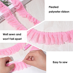 Ruban polyester plissé de 10 m&nbsp;OCOR-CY0002-27C