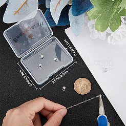 6 шт. 925 наконечника для бусин из стерлингового серебра&nbsp;STER-BBC0002-24