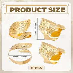 6 шт. железные кольца для салфеток&nbsp;AJEW-LP0002-65G