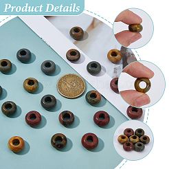 20 шт. натуральный камень пикассо/полихромная яшма европейские бусины&nbsp;G-DC0001-59