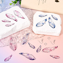 Набор для самостоятельного изготовления подвесных сережек-крыльев из прозрачной смолы&nbsp;DIY-TA0010-23