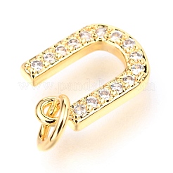 Adornos de latón micropavé de circonia cúbica&nbsp;ZIRC-O037-05G