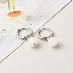 Натуральные белые нефритовые бусы EJEW-JE04607-03