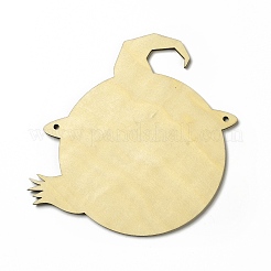 Большие подвески из дерева с односторонним принтом WOOD-I010-09B