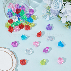 160шт 9 цвета прозрачные акриловые бусины&nbsp;OACR-WR0001-09