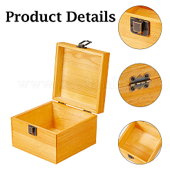 2 шт. деревянные ящики для хранения с откидной крышкой&nbsp;WOCR-DC0001-05