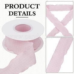 縫製装飾用のポリエステル製フリルリボン  ピンク  1-5/8インチ（40mm）  約9.84ヤード（9m）/ロール&nbsp;OCOR-WH20007-02C