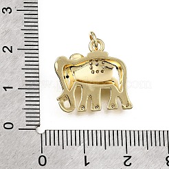 Messing Micro Pave schwarz Zirkonia Anhänger&nbsp;LS-CU-L001-18G-04