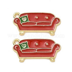 Подвески из эмали из сплава с рождественской тематикой PALLOY-O109-39LG